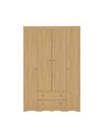 Guarda-roupa Infantil 122cm 4 Portas E 2 Gavetas Realeza Multimóveis Mp4453 Madeirado Madeirado