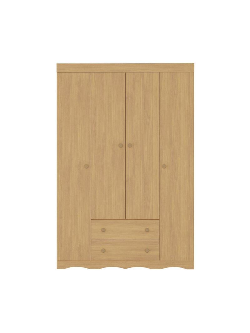 Guarda-roupa Infantil 122cm 4 Portas E 2 Gavetas Realeza Multimóveis Mp4453 Madeirado Madeirado