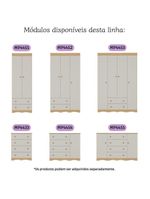 Guardaroupa Infantil 122cm 4 Portas E 2 Gavetas Realeza Multimóveis Mp4453 Madeiradooff White