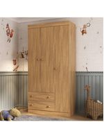 Guarda-roupa Infantil 92cm 3 Portas E 2 Gavetas Encanto Multimóveis Mp4447 Madeirado Madeirado