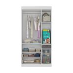 Guardaroupa Infantil 92cm 3 Portas E 2 Gavetas Encanto Multimóveis Mp4447 Brancomadeirado