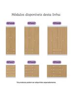 Guardaroupa Infantil 92cm 3 Portas E 2 Gavetas Encanto Multimóveis Mp4447 Brancomadeirado