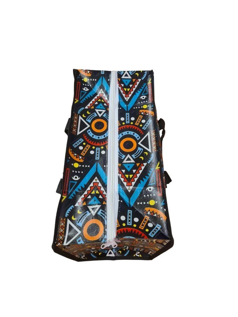 Bolsa Mala Sacola Feira Viagem Armazenamento Multiuso Dobrável Em Lona Impermeável Com Ziper Modelo:4