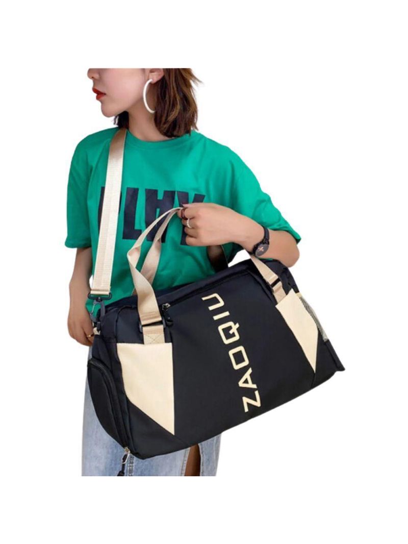 Bolsa Mala Grande Alça Academia Esportiva Viagem, Piscina Ideal Para Viagens, Porta Sapatos - Preto
