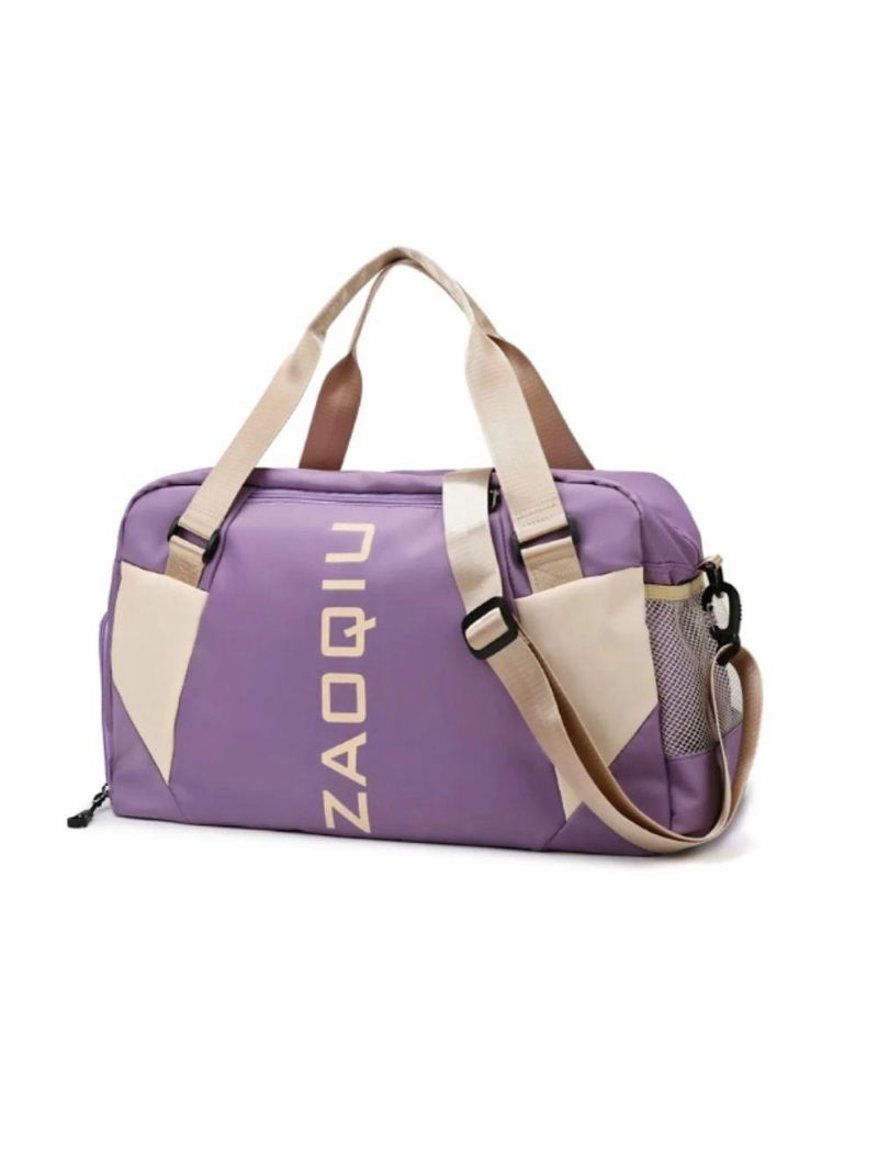Bolsa Mala Grande Alça Academia Esportiva Viagem, Piscina Ideal Para Viagens, Porta Sapatos - Lilás
