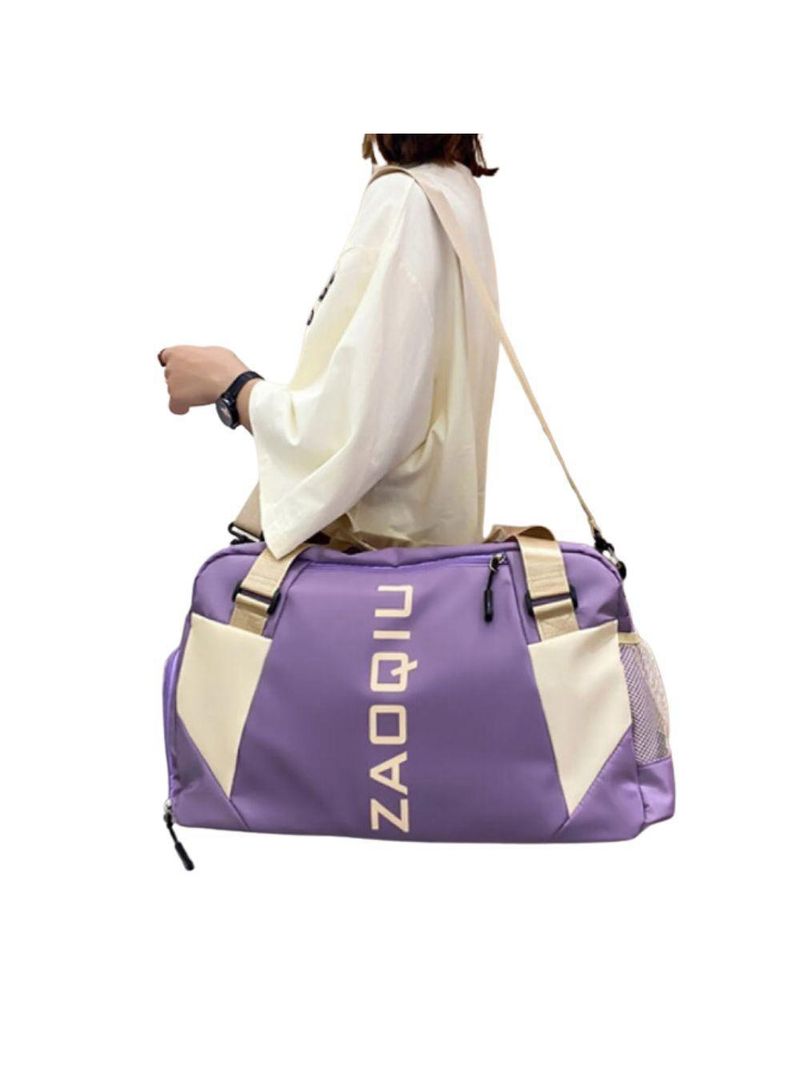 Bolsa Mala Grande Alça Academia Esportiva Viagem, Piscina Ideal Para Viagens, Porta Sapatos - Lilás
