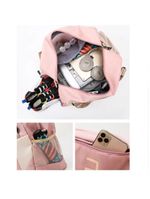 Bolsa Mala Grande Alça Academia Esportiva Viagem, Piscina Ideal Para Viagens, Porta Sapatos - Rosa