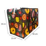 Bolsa Mala Sacola Feira Viagem Armazenamento Multiuso Dobrável Em Lona Impermeável Com Ziper Modelo:5