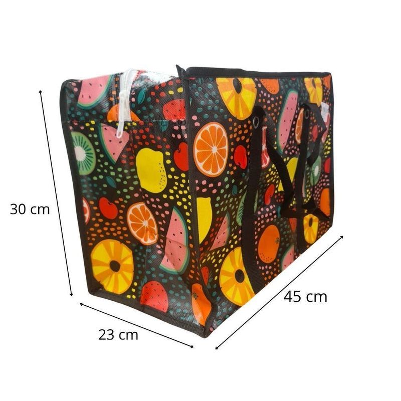 Bolsa Mala Sacola Feira Viagem Armazenamento Multiuso Dobrável Em Lona Impermeável Com Ziper Modelo:5