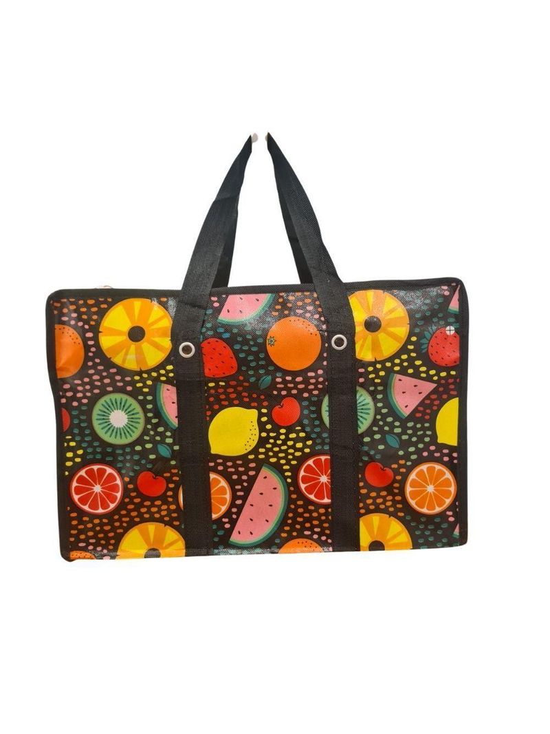 Bolsa Mala Sacola Feira Viagem Armazenamento Multiuso Dobrável Em Lona Impermeável Com Ziper Modelo:5