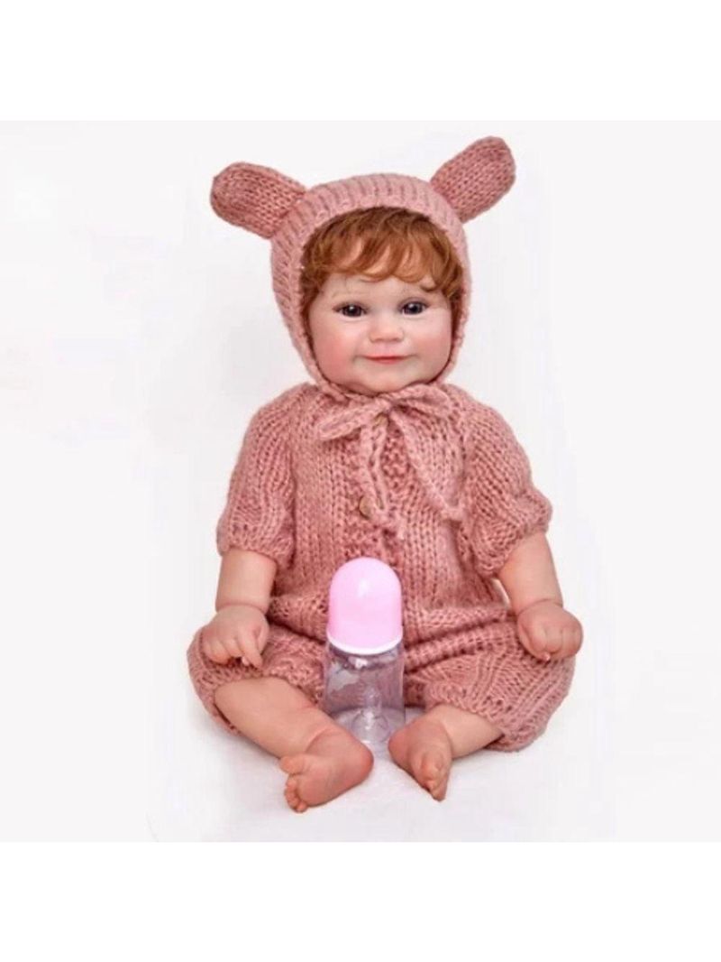 Bebê Reborn Boneca De Silicone De Vinil Macio Menina Realista 48cm