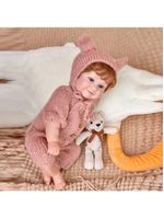 Bebê Reborn Boneca De Silicone De Vinil Macio Menina Realista 48cm