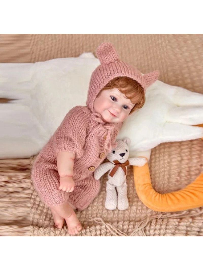 Bebê Reborn Boneca De Silicone De Vinil Macio Menina Realista 48cm