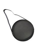 Espelho Redondo Decorativo 33cm Preto Com Alça Para Parede