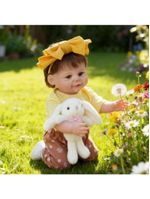 Bebê Reborn 48cm Menina Corpo De Silicone Realista Pintado