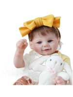 Bebê Reborn 48cm Menina Corpo De Silicone Realista Pintado