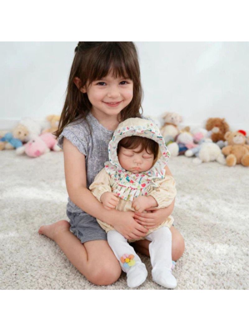 Bebe Reborn Menina De Silicone De Vinil Macio Realista 55cm Veias Visíveis