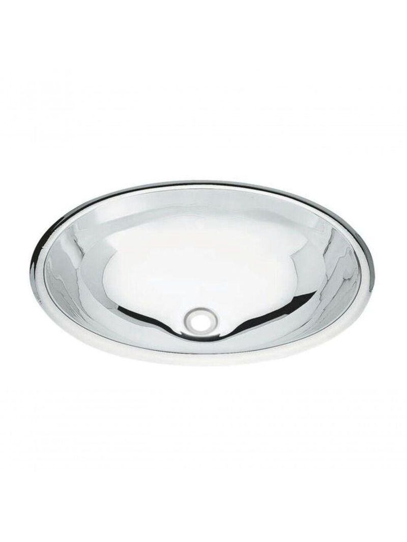 Cuba Para Lavabo Oval Tramontina Em Aço Inox Alto Brilho 36x26cm