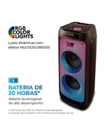 Caixa De Som Partybox Aiwa Pb-05 Bluetooth 20h Rgb Usb Tws Preto Bivolt