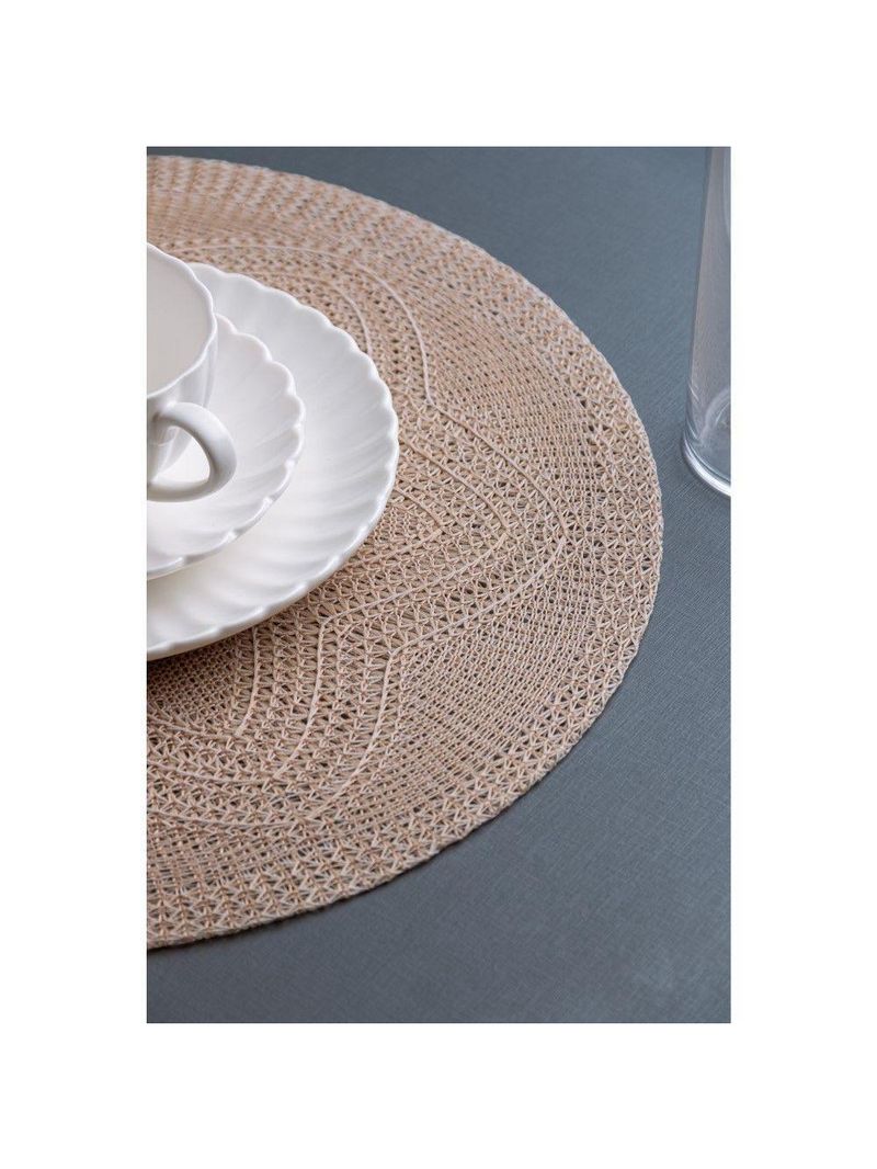 Conjunto De Jogo Americano 6 Peças Fiore 38cm Bege Wolff