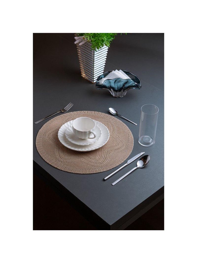Conjunto De Jogo Americano 6 Peças Fiore 38cm Bege Wolff