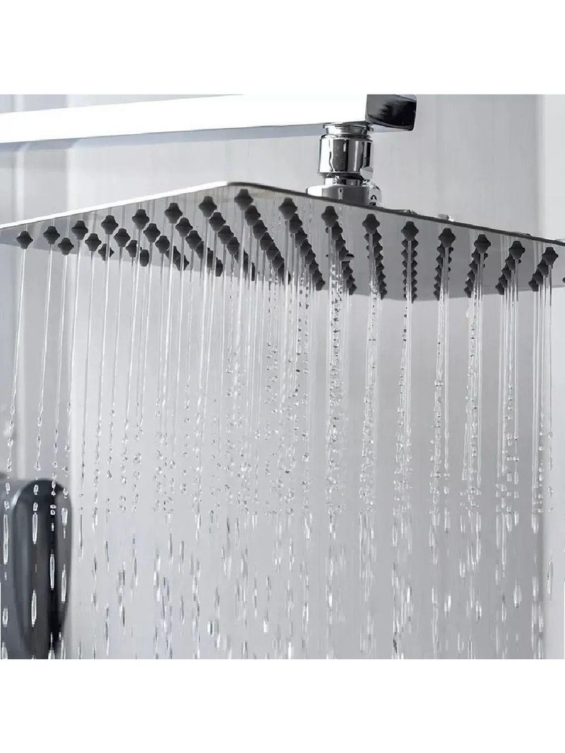 Ducha Chuveiro Cromado Luxo Metal 20x20 Solar Gás Inox