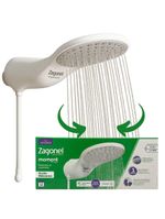 Ducha Eletrônica Moment Grande Vazão Zagonel Branco Potência 5500W 110V