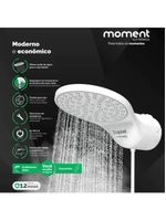 Ducha Eletrônica Moment Grande Vazão Zagonel Branco Potência 5500W 110V
