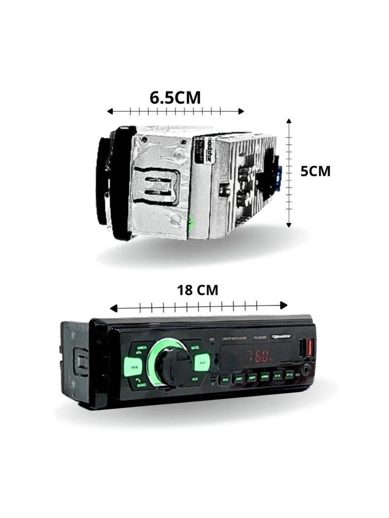 Auto Rádio Roadstar Rs2605br Bluetooth