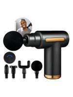 Massageador Pistola Elétrica Profissional Muscular Portátil Aparelho Fisioterapia Corporal, 6 Velocidades