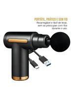 Massageador Pistola Elétrica Profissional Muscular Portátil Aparelho Fisioterapia Corporal, 6 Velocidades