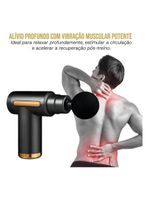 Massageador Pistola Elétrica Profissional Muscular Portátil Aparelho Fisioterapia Corporal, 6 Velocidades