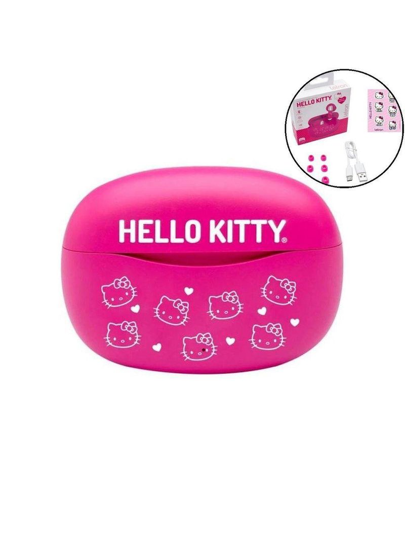 Fone De Ouvido Bluetooth Letron Hello Kitty
