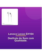 Fone De Ouvido Lenovo Lecoo Eh104 Intra P2 Branco