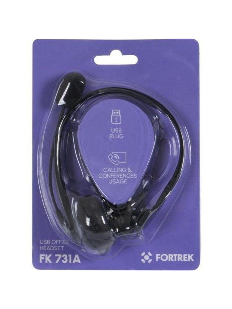 Headset Office Fortrek Fk731a Usb