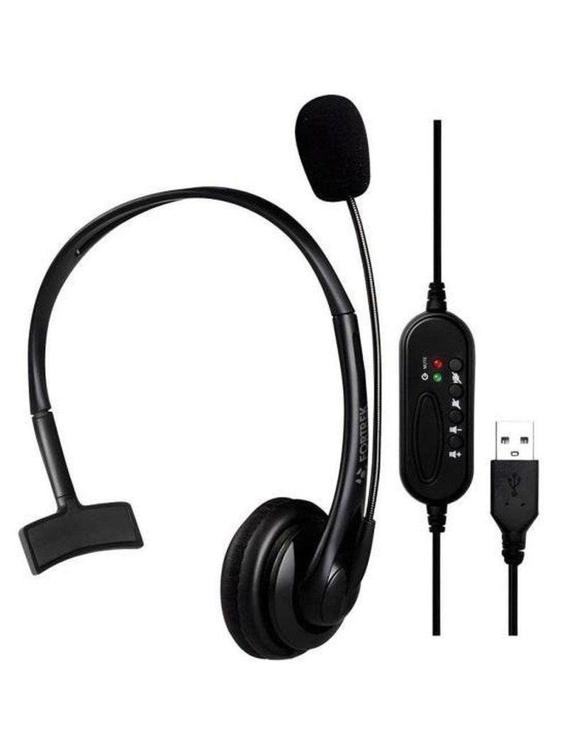 Headset Office Fortrek Fk731a Usb