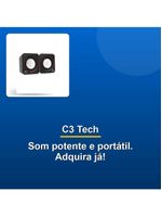 Caixa De Som C3 Tech Portátil 3w Preta