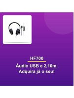 Headset Com Fio Hf700 Usb 210cm Ruído Preto