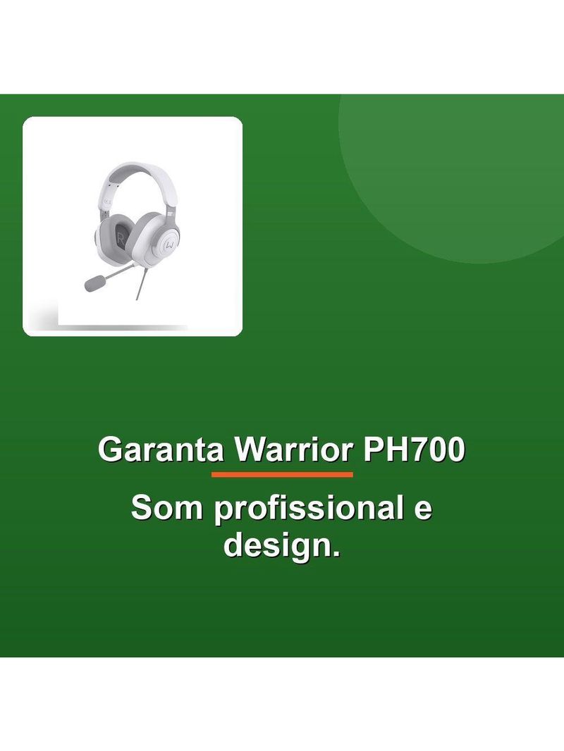 Headset Gamer Warrior Ph700 Branco