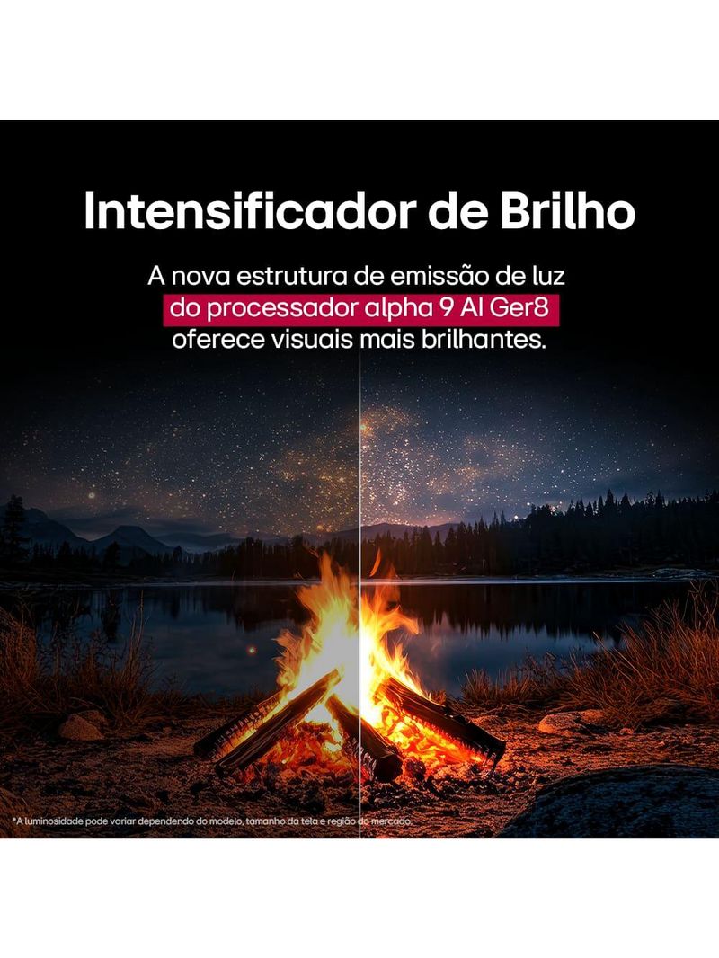 Smart tv 4k 55” lg oled oled55c5psa ultra slim a9 gen8 até 144hz charcoal black