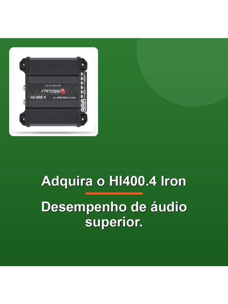 Modulo Potencia Stetsom Hl4004 Iron High Line 2r Entrada Rc
