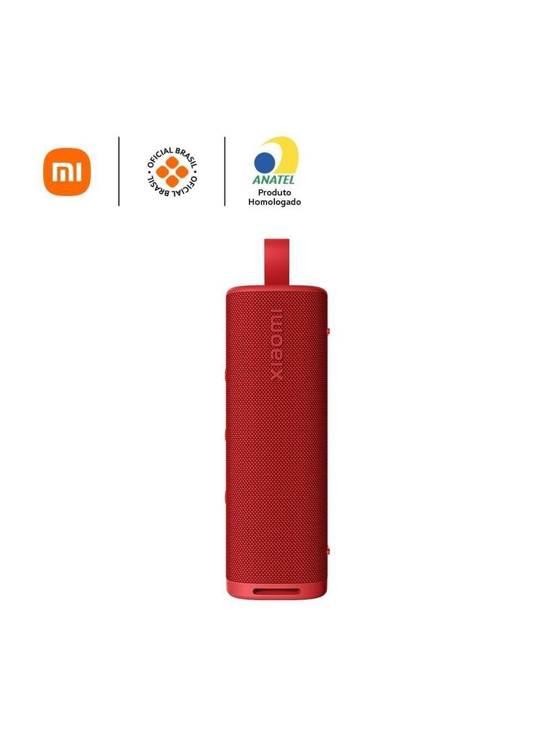 Caixa De Som Bluetooth Xiaomi 30W À Prova D'Água Vermelho