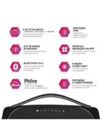 Boombox Philco Extreme Bluetooth V54 300W PBX01 Bivolt