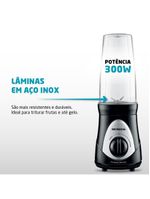 Liquidificador mondial personal blender dg 01 preto 300w com 2 velocidades