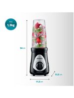 Liquidificador mondial personal blender dg 01 preto 300w com 2 velocidades