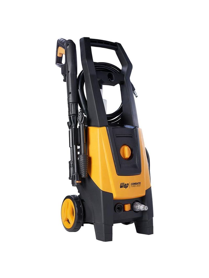 Lavadora de alta pressão wap combate turbo ultra 2600 2100psi com mangueira desentupidora e lança com bico regulável - 1700w