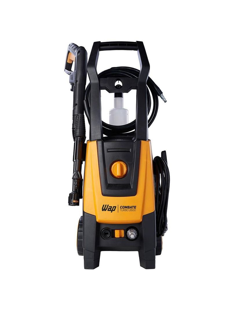 Lavadora de alta pressão wap combate turbo ultra 2600 2100psi com mangueira desentupidora e lança com bico regulável - 1700w