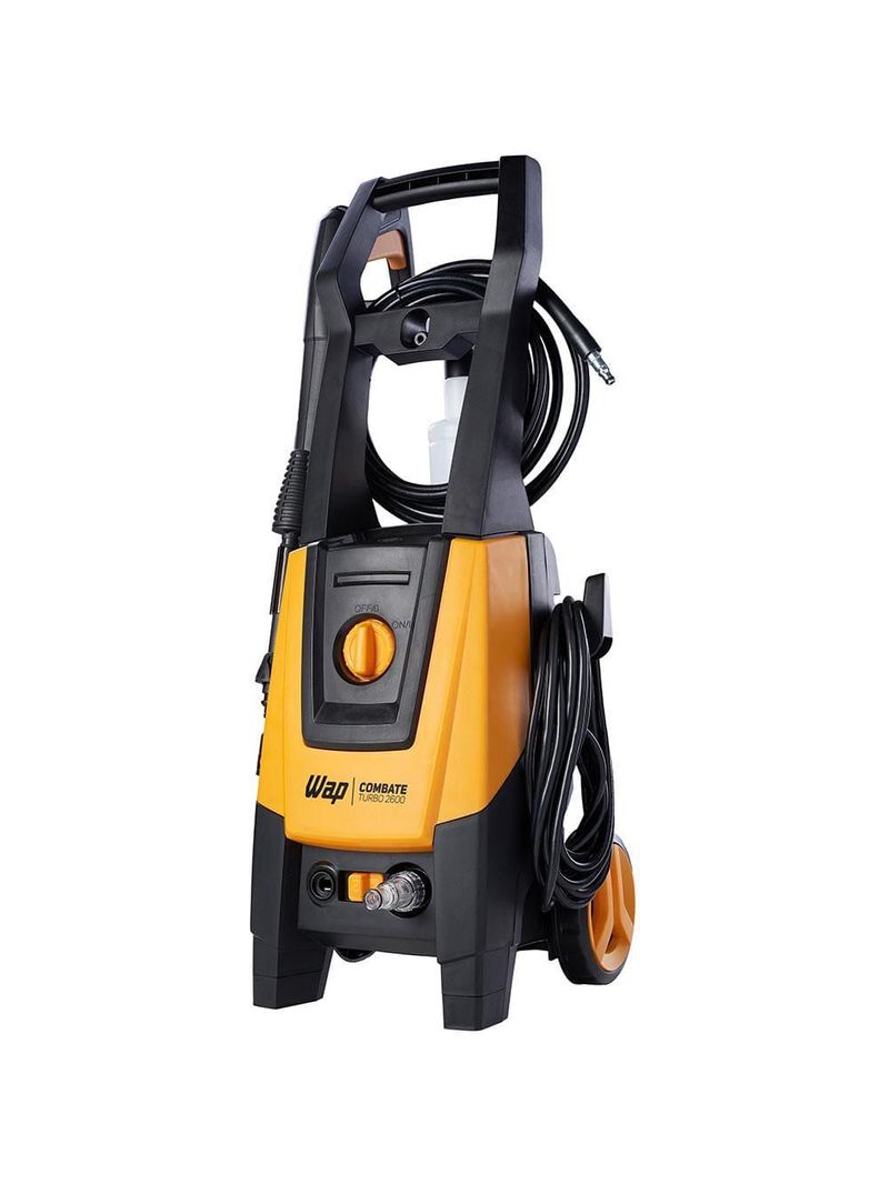 Lavadora de alta pressão wap combate turbo ultra 2600 2100psi com mangueira desentupidora e lança com bico regulável - 1700w