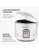 Panela elétrica de arroz mondial bianca rice pe-10 10 xícaras - branca