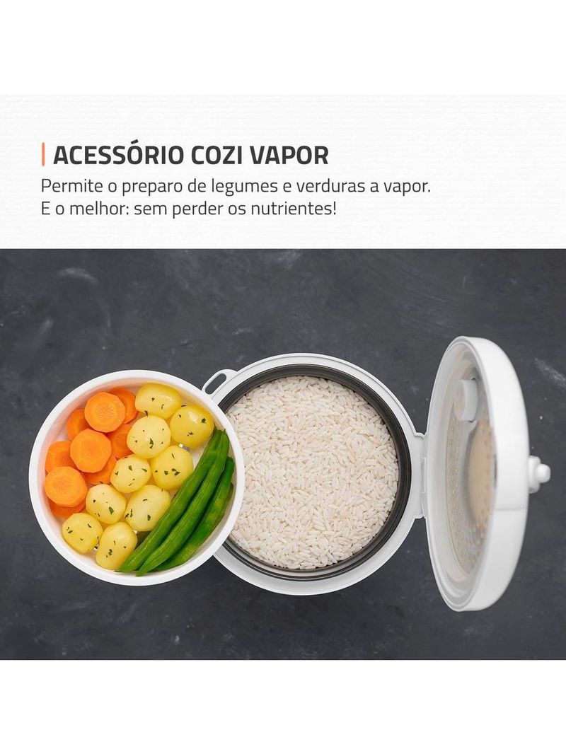 Panela elétrica de arroz mondial bianca rice pe-10 10 xícaras - branca